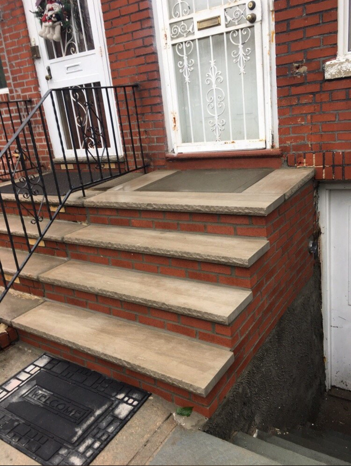 Brick Front Stairs Installation